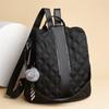 Anti-splashing Rhombus Backpack Women's New Fashion Travel Bag Casual Big Bag Solid Color Student Bag
