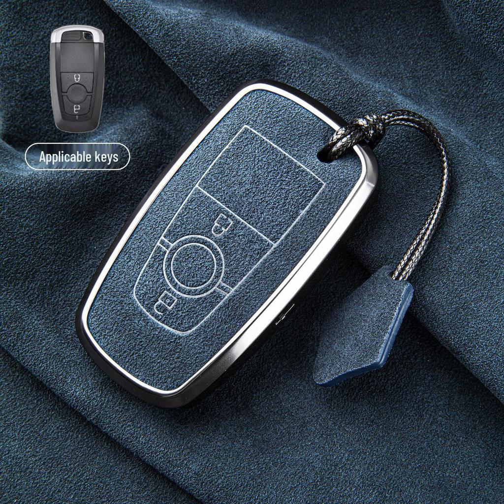 Premium Sheepskin Key Cover for Ford Explorer ST, Edge L, Mondeo EVOS