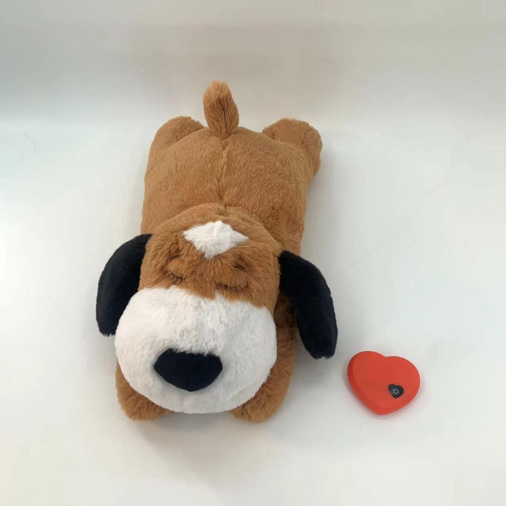 Плюшевый компаньон с сердцебиением для питомцев при тревоге - Успокаивающая интерактивная игрушка для собак и кошек (Вакуумная упаковка)