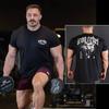 GYM IR Fitness Short Sleeve Cuff Sports Stretch Sweatabsorbing Loose Hem Breathable American Muscular Tshirt Top