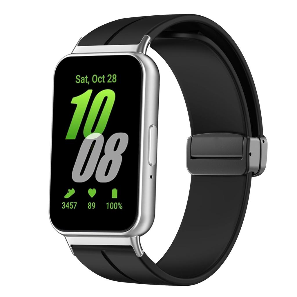 Магнитный ремешок для Samsung Galaxy Fit 3 Браслет Металлический коннектор Браслет для умных часов Correa Galaxy Fit3 Силиконовый ремешок Аксессуары