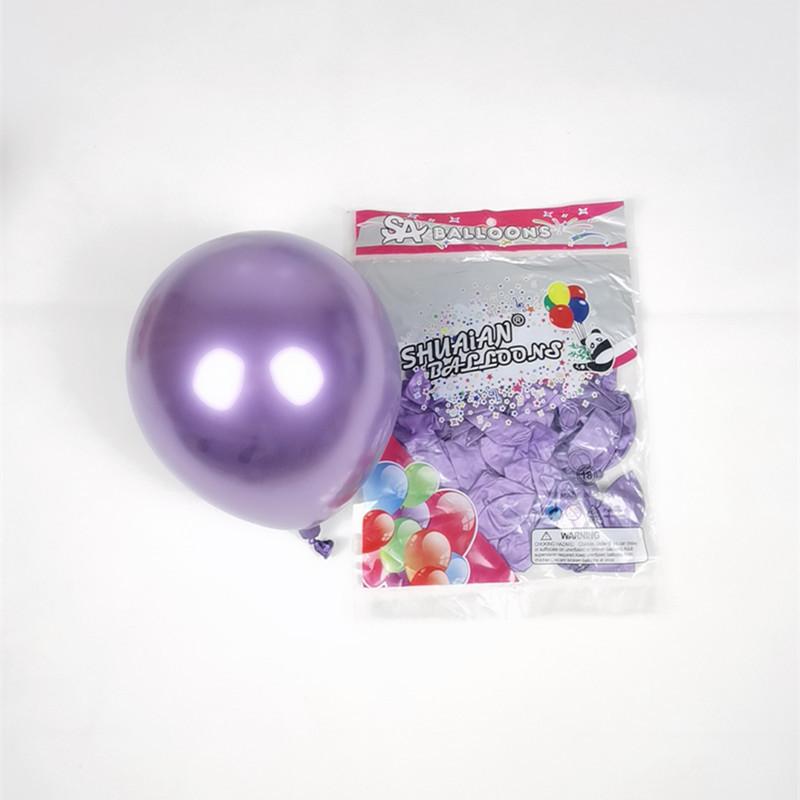 Factory ShuaiAn 1.8 Gram 10 Inch Metallic Latex Balloons for Parties Decoration Wedding Graduation Decor Baby Shower