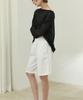 Wioi Lace Check Half Pants_White