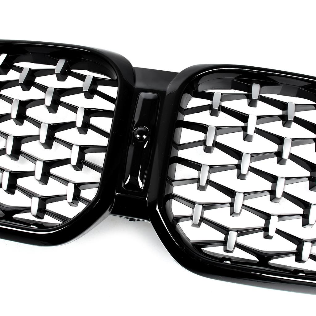 Diamond Look Front Bumper Kidney Grille for BMW X3 G01 X4 G02 2022 2023 2024 M40i sDrive20i M Sport Center Grilles Mesh