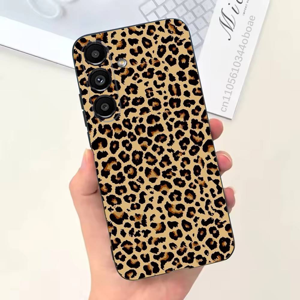Модный чехол для телефона с леопардовым принтом для Samsung S25,24,21,22,23,20,S30,Ultra,Plus, Fe,5G Силиконовый чехол