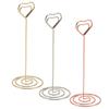 20 Pcs Table Number Holder 15cm Heart Shaped Place Card Holder Memo Clip Photo Stand
