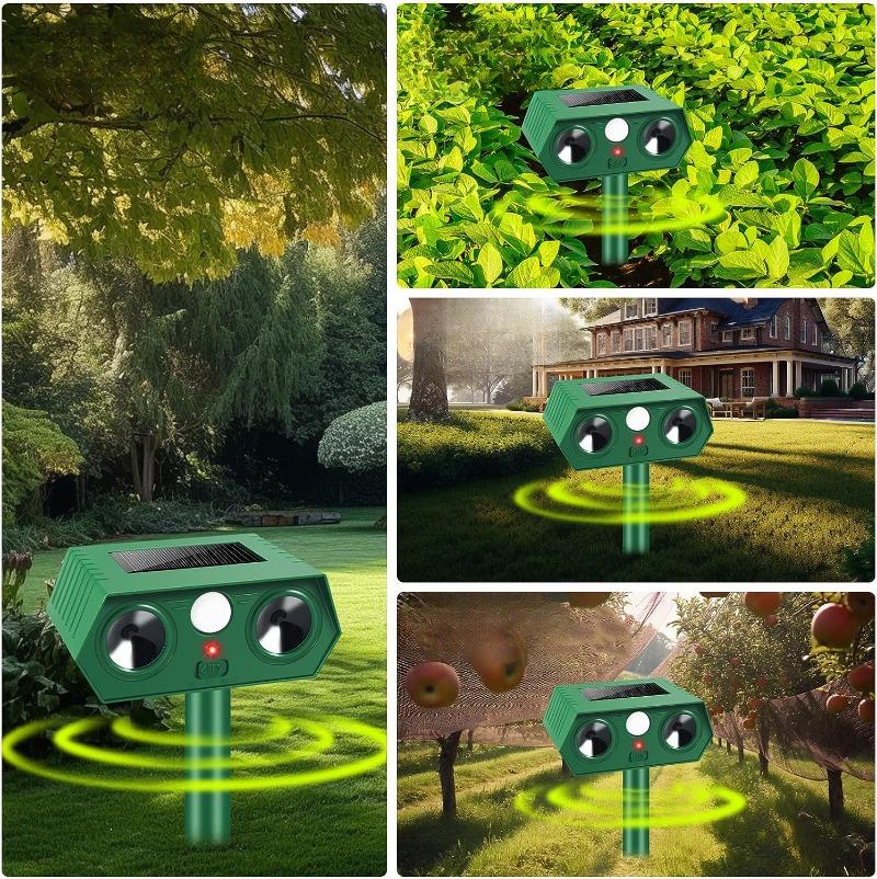 1 шт. Солнечный отпугиватель мышей, Ультразвуковой высокомощный отпугиватель птиц, Сад Ферма Вспышка Открытый Сад Отпугиватель змей