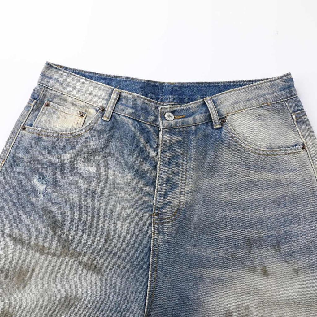 Новые мешковатые джинсы с 3D-принтом в виде цепочки для мужчин и женщин, повседневные мешковатые прямые джинсовые брюки, широкие джинсы Y2K