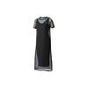 Originals Trefoil Logo Round Neck Layered Short Sleeve Dress Women Dresses Black BJ8189