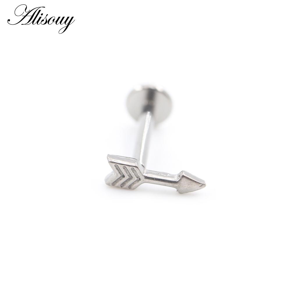 1 шт. титановая морская звезда, змея, ножницы, молоток, луна, циркон, лабрет, кольцо-гвоздик для губ, серьги для хряща уха, украшения для пирсинга тела