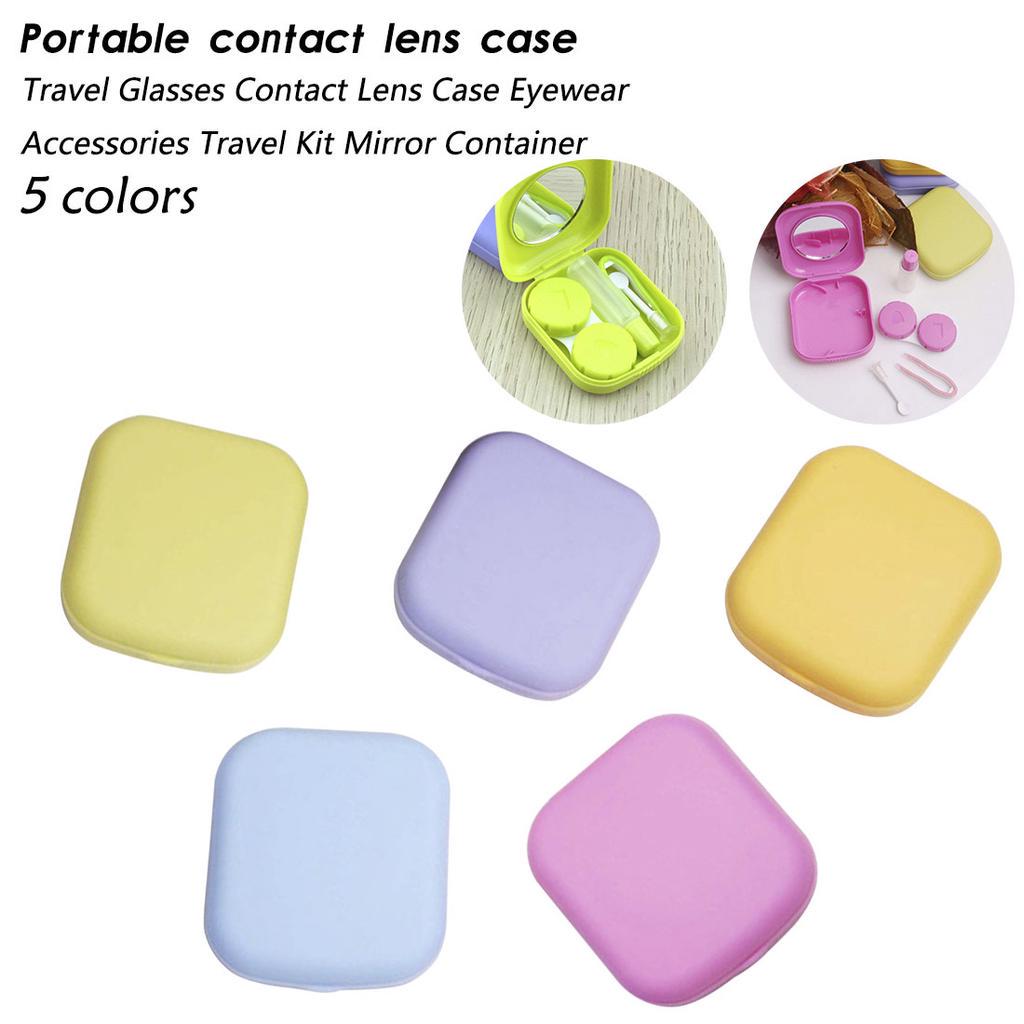 Модный унисекс портативный карманный для мужчин и женщин дорожный зеркальце мини-держатель для переноски комплект футляр для контактных линз