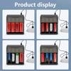 4 Bay Smart Charger For Rechargeable Lithium Batteries Compatibility with 18650 26650 21700 10400 14500 16340 18490