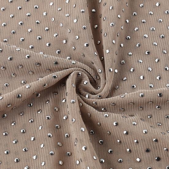 Женские топы с круглым вырезом и длинными рукавами, пуловеры, украшения из блесток и страз