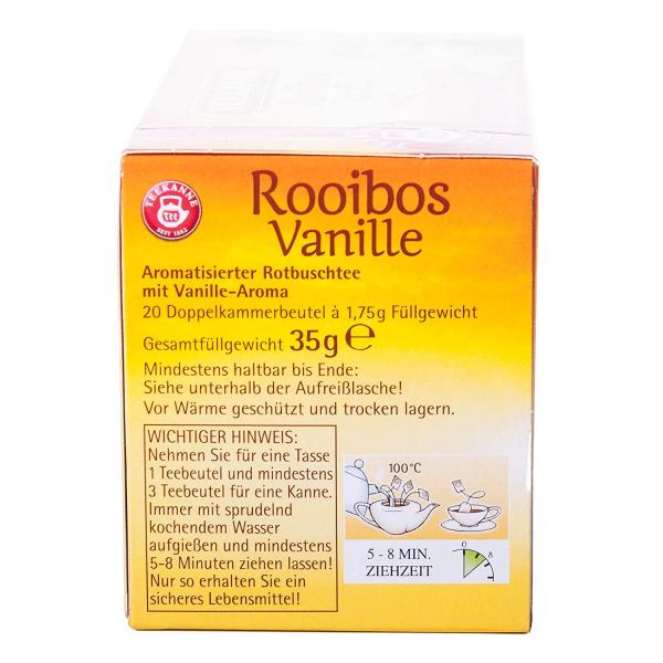 Ticanne, Чай ройбуш с ванилью в пакетиках, 1,75 г, 20 штук