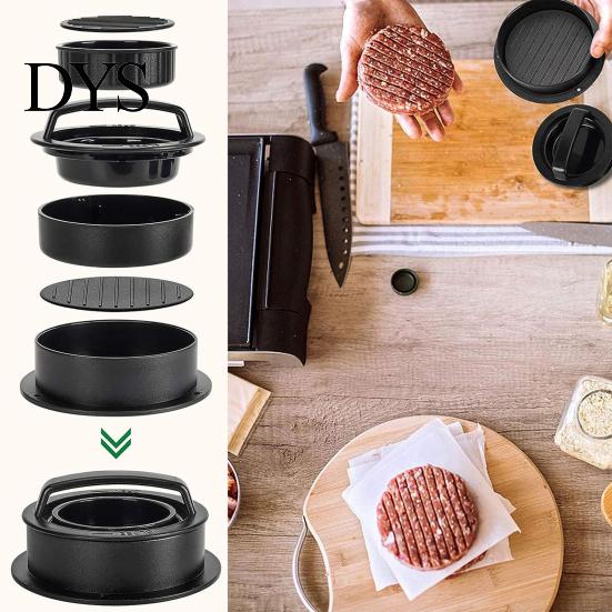 3-in-1 Burger Tool Press Patty Maker Set for Grilling Stuffed Burgers Non-stick Sliders Durable BPA-Free Plastic Easy-Release Kitchen Gadget