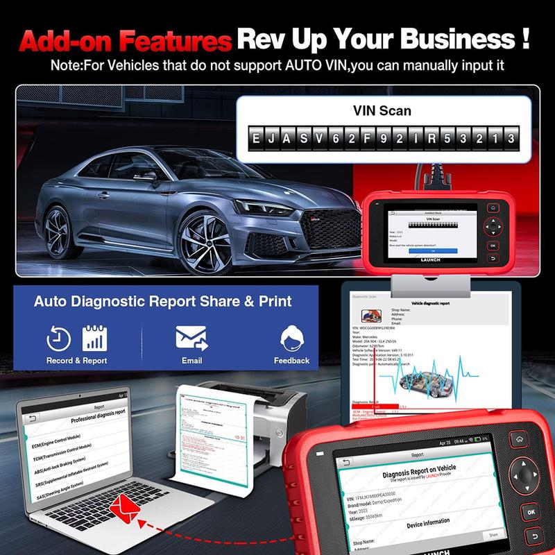 LAUNCH CRP123I V3.0 Автомобильные Диагностические Инструменты, Сканер OBD2 для Систем Двигателя, ABS, SRS, АКПП с 7 Сервисными Сбросами, Бесплатное Онлайн-Обновление