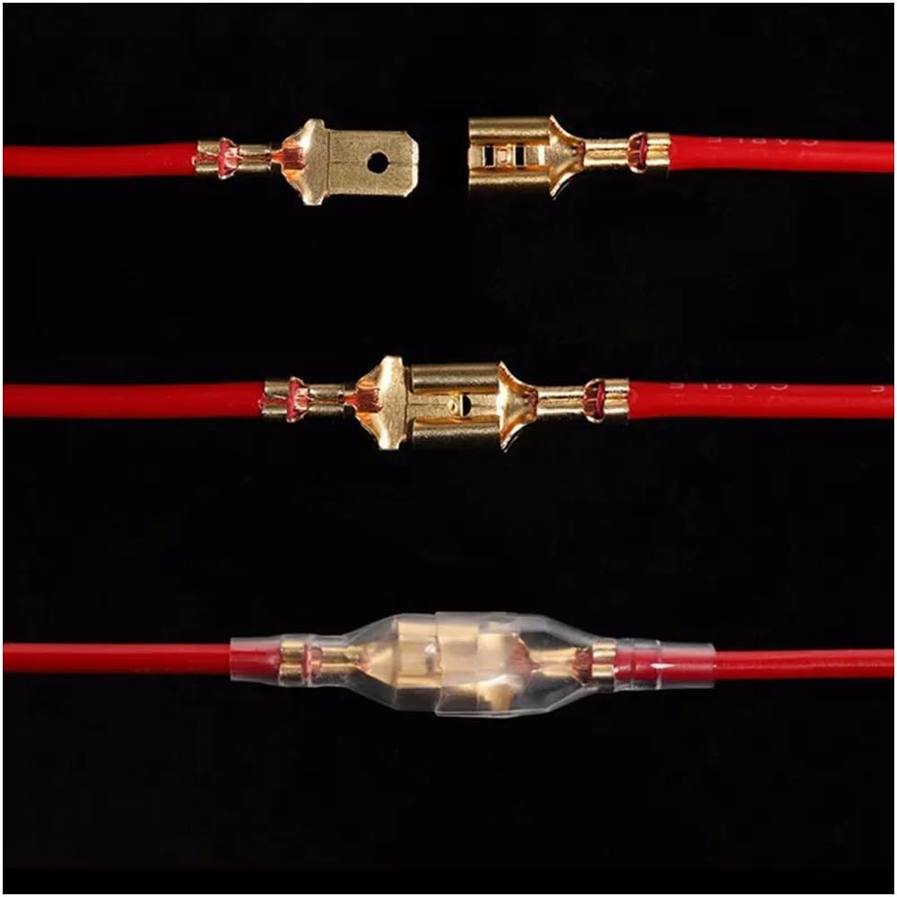 YJRUNFU 315 Piece Set of 315 Universal Waterproof Flat Terminals Insulation Sleeves Gold Male/Female