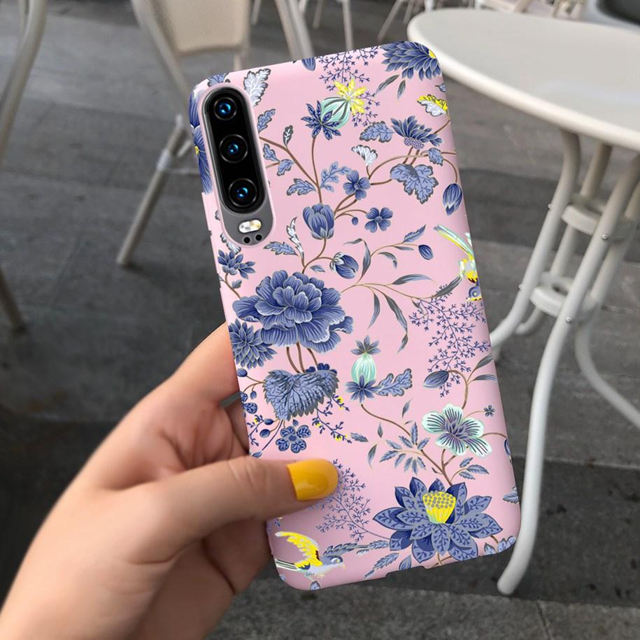 P30 Lite Case Fashion Flower Pattern Phone Case For Huawei P30 P 30 P30Lite 2020 MAR-LX1M Shockproof Bumper Soft TPU Funda Coque