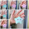 Fluffy Fur Smile Stars Plush Keyring Pom Pom Starfish Smile Stars Backpack Pendant  Wedding Gifts