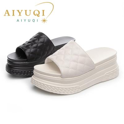 Женские тапочки, летние женские тапочки на высоком каблуке и платформе, модные уличные сандалии, женские корейские модные тапочки, женские тапочки