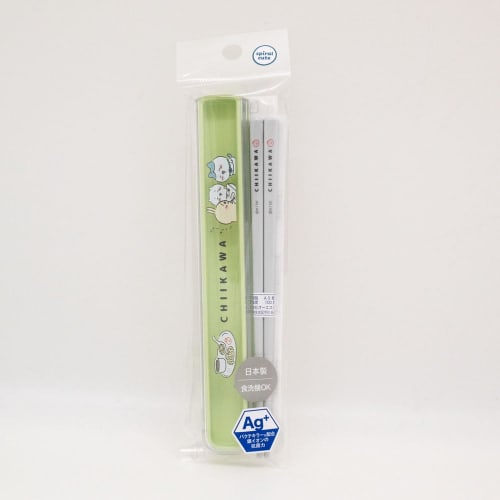 OSK Chiikawa Pull-Lid Chopstick Box Set, 175 x 27 x 15mm (H), Plastic, HS-11