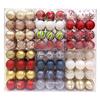 24Pcs/Box Plastic Christmas Colored Balls Electroplated Christmas Tree Hanging Pendant  for Home