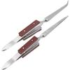 MagZen Cross Tweezers, Set of 2, with Straight, Curved, and Reverse Grips, for DIY Soldering, Jewelry, and Electronic Components