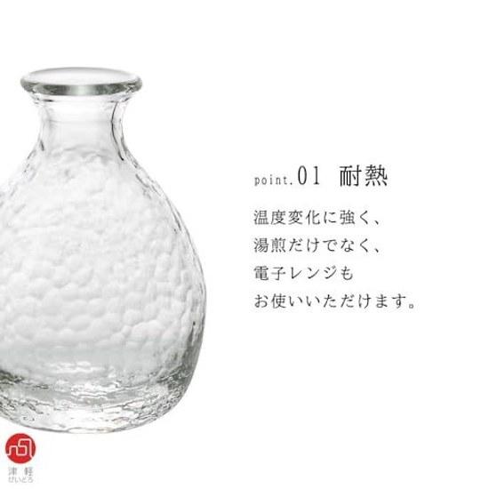 ADERIA Tsugaru Glass Tokkuri 190ml Made Japan Sake Server Ochoko Warm Heater Japanese Pitcher Stylish Microwave Safe Chilling Container Bottle Ware