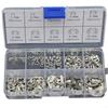 120pcs Snap Ring Kit 304 Stainless Steel E-clip Plastic Box Brand New