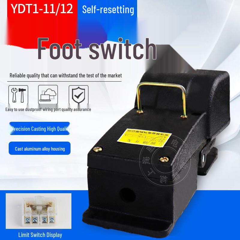 Punch Press Foot Switch YDT1-11/12, Cast Iron, Durable Silver Contacts