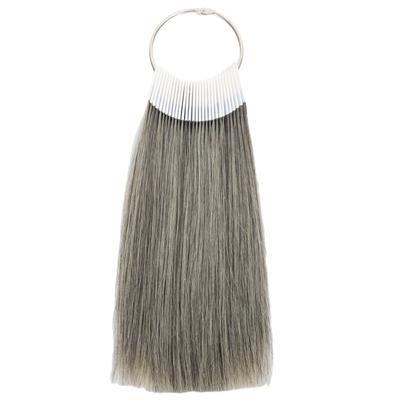 BUMMSEVEN Natural Human Hair Bundle Color Natural Gray Unbleached 30 Длина Hairdresser Color Hair Dyeing Color Chart 100% Test, Gray, 60% Hair,