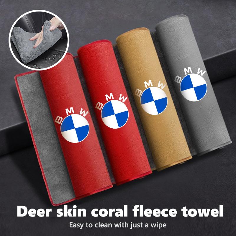 DLCP9 Car Wash Towels Absorbent Quick Dry Streak Coral Velvet Towel For BMW M 1 3 4 5 6 7 Series M3 M6 F01 F02E34 E36 E70 F10 X6 X1
