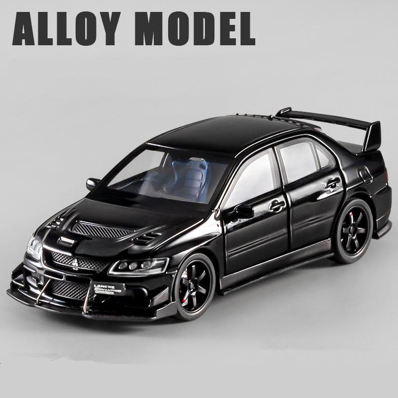1:32 Mitsubishi Lancer Evolution EVO IX 9 Сплав Спортивный Автомобиль Модель Литье под Давлением Металл Гонки Транспортные Средства Модель Автомобиля Звук Свет Детские Подарки