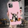 Розовый Череп Кошки Колдунья Ведьма Мягкий Чехол Для Телефона Для IPhone 11 17 Air 16E 16 Pro Max 15 + 14 Plus 13 Mini 12 Apple 7 SE 8 Fundas C