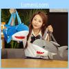 Tiger Shark Head Shoulder Bag  Cute Plush Backpack For Kids Soft Toy Animal