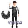 Wednesday Addams Cosplay Costume For Boys Girls Kids Overalls Halloween Xmas Party
