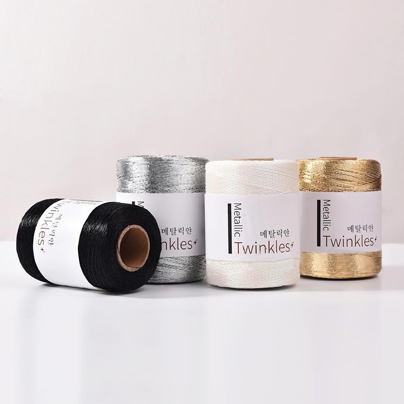 Gold Silver Color Yarn Thread Handmade Woven Bag Woven Crochet Knitted Clothes Yarn Line Cord DIY Embroidery Sewing Accessories