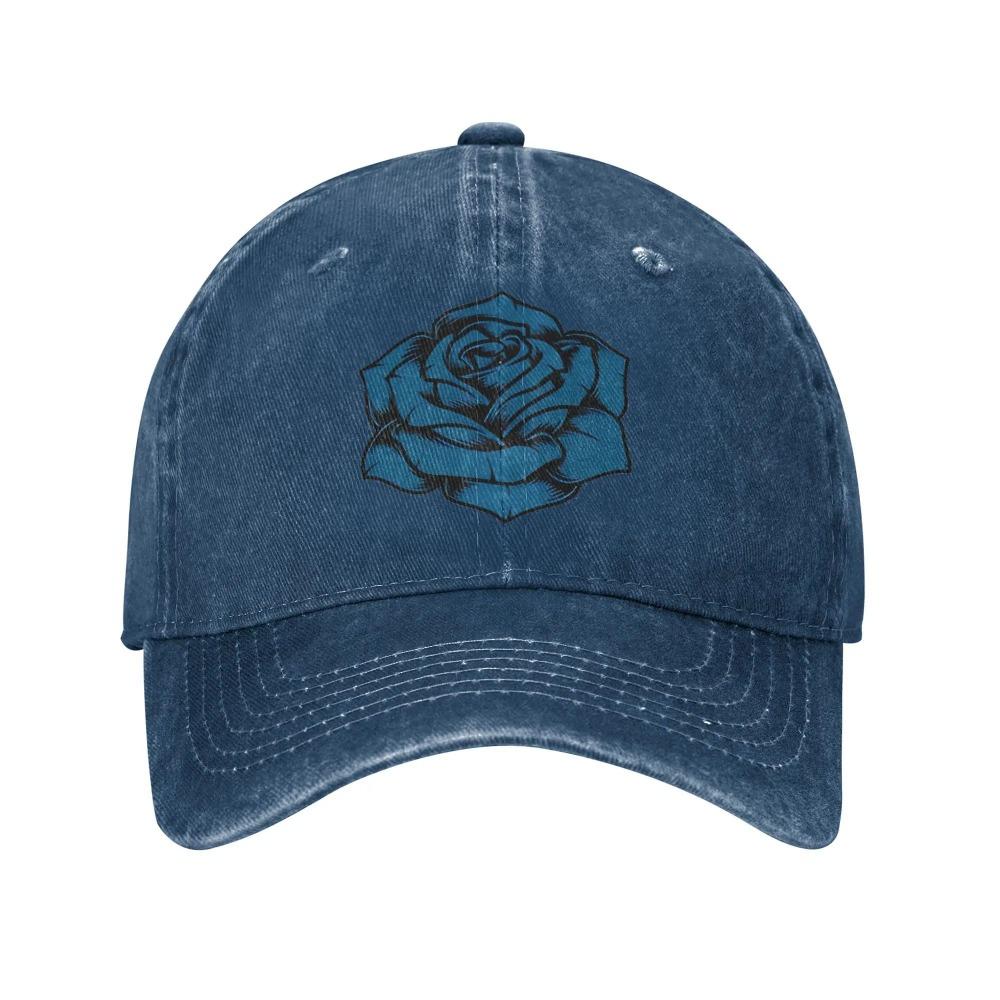 Летняя кепка Ado Blue Rose бейсболка солнцезащитная на заказ DIY выстиранная тракерская шляпа мужская взрослая уличный стиль спортивные бейсболки повседневные