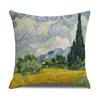 Linen Pillowcase Nordic Retro Van Gogh Oil Painting Watercolor Print Pillowcase New Home