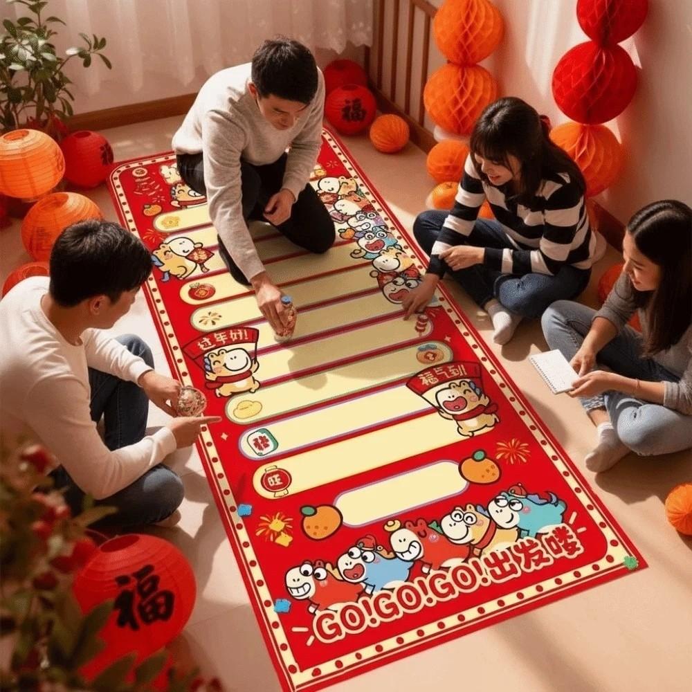Gift Marker Pen New Year Game Carpet DIY Floor Rolling Game Props  Activity Decoration Supplies