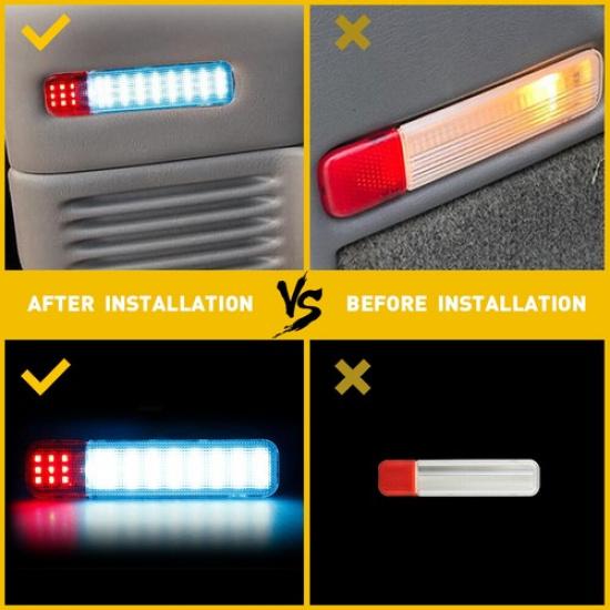 2X LH+RH LED Door Courtesy Light Blue White Fit Chevrolet GMC Cadillac Hummer