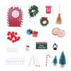Christmas Scene Dollhouses Accessories With Miniature Gnomes And Elf Door Decors Holiday Gift