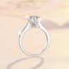 S925 Sterling Silver Women's Ring Moissanite 1 Carat Platinum Plated Crown Six Claw Ring Engagement Ring Wedding Ring Gift for Girlfriend
