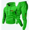 Mens Hooded Oversized Cotton Blend Sweatshirt Set Long Sleeve Top Pants Casual Sportwear