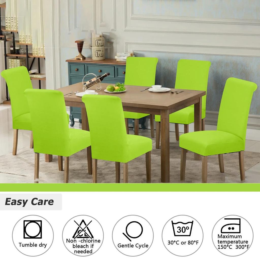 Эластичный однотонный регулируемый чехол для стула из спандекса, чехлы для стульев, чехлы для сидений, для кухни, столовой, свадьбы, банкета, дома