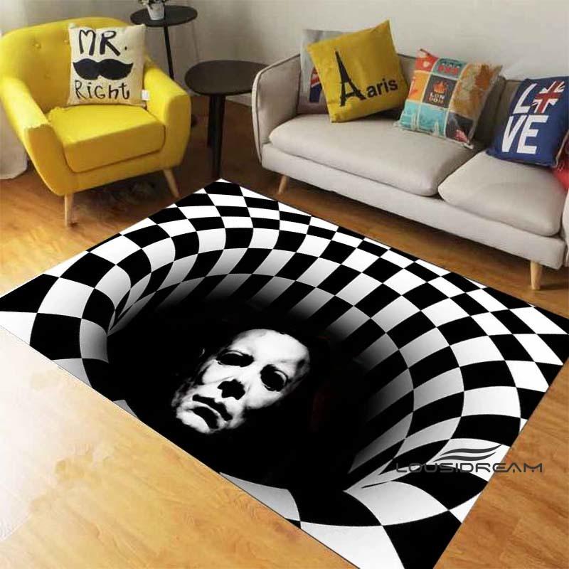 New3D Vortex Illusion Rug for Living Room, Home Decor, Sofa Table Large Area Rugs, Bedside Foot Mat Bedroom, Non-Slip Doormat