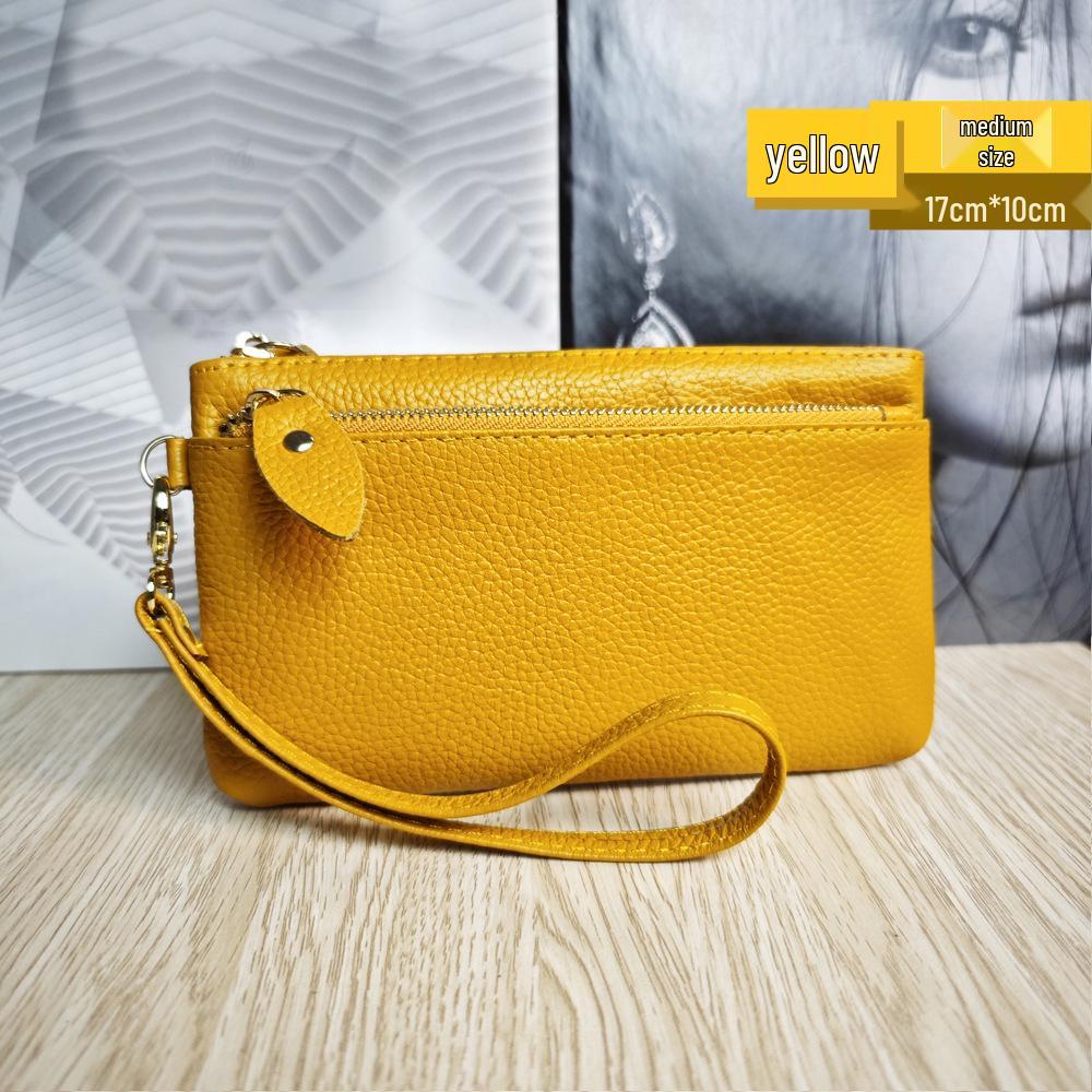 Женский многофункциональный кошелек-клатч на запястье из натуральной кожи в корейском стиле