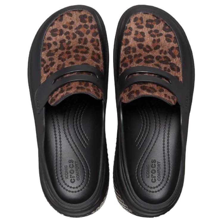 Crocs Элегантные простые тапочки с закрытым носком, не натирающие, женские тапочки, черные 210366-0ZR