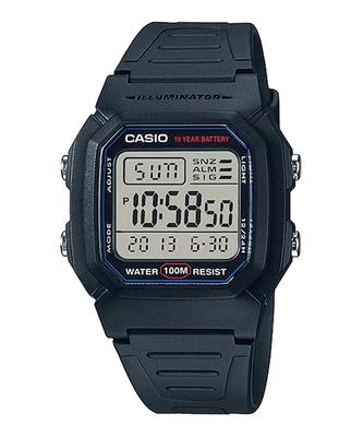 Стандартные цифровые мужские часы W-800H-1AV Черные (Импортный)