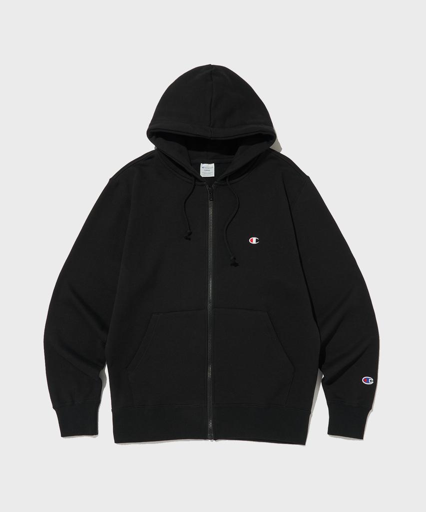 Champion Худи на молнии с логотипом C Черное